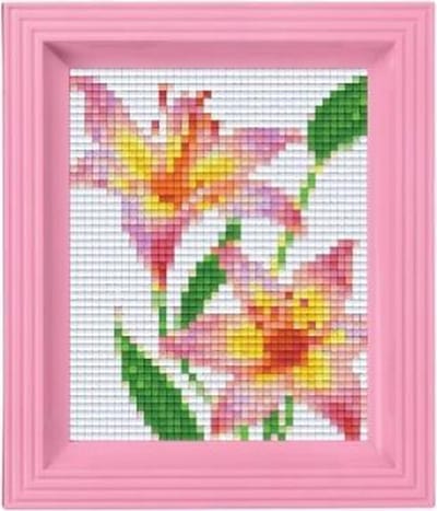 Pixelhobby Classic Roze Lelie 10x12 cm