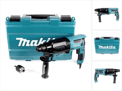 Makita HR2630X7 SDS-plus Combihamer incl. snelspanboorkop in koffer - 800W - 2,4J