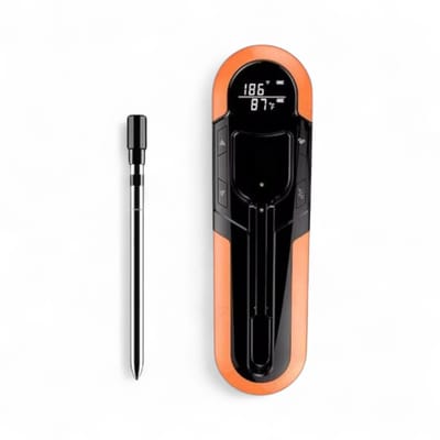 BBQ Thermometer | Bluetooth | Thermometer | App bediening | Eenvoudige installatie | Temperatuur meten | Oranje