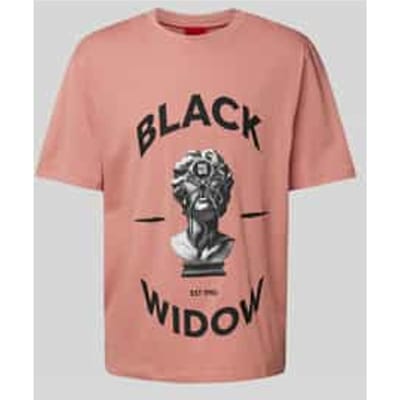 Oversized T-shirt met ronde hals, model 'Dostalgi'