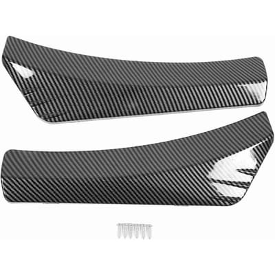 2 Pièces Lèvre d'Angle de Pare-chocs Avant Gauche et Droite Protecteur de Pare-chocs Durable Résistance aux Hautes Températures Lèvre Diviseur Carbon Fiber Style