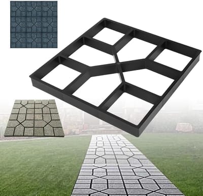 Beton Mal - Stoeptegel mal - Tuinpad Aanleggen - 8 Vormen - 40x40 cm - Zwart
