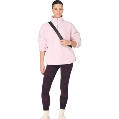 Sweaty Betty Fleece Half-Zip Hoodie ROZE - Maat S