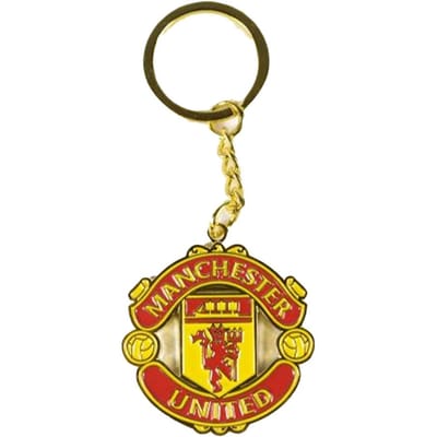 Manchester United FC Logo Sleutelhanger En Speld Set One Size brown