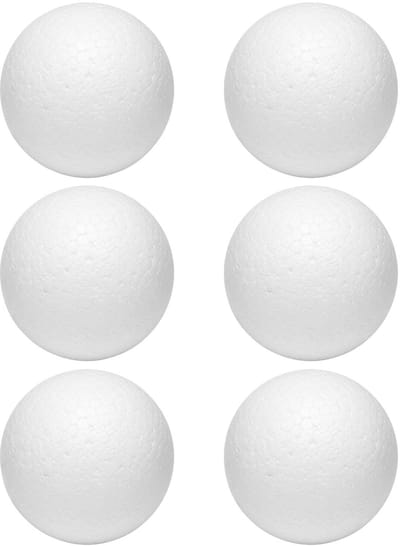 Piepschuim vormen - bal - 6x - D8 cm - styropor hobby / DIY vorm - basis knutselfiguren