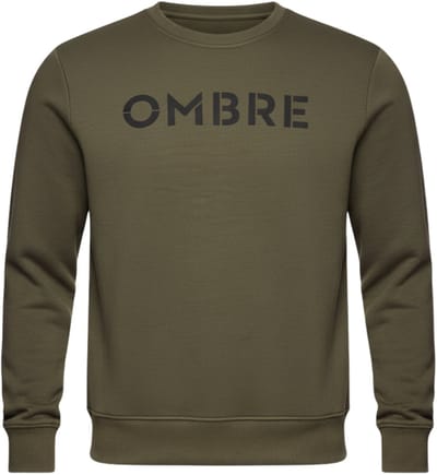 OMBRE Sweater - Regular Fit - Katoen - Lange Mouw Donkere Olijf S