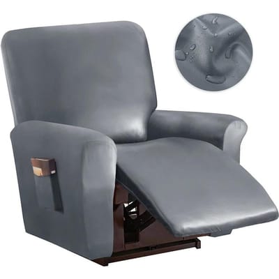 PU Leer Fauteuilhoes 1/2 Zits Waterdichte Fauteuilhoes Elastische Relax Enkele Bank Overtrekken voor Woonkamer Decoratie