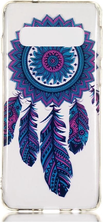 Shop4 - Geschikt voor Samsung Galaxy S10 Hoesje - Zachte Back Case Dromenvanger Kleurrijke Transparant