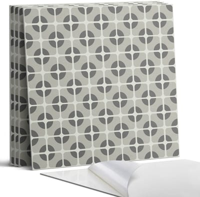 Coloray Wandpanelen Zelfklevend - Geometrisch tegelpatroon Zelfklevende Wandpanelen - 50 cm x 50 cm - Grijs Wandpaneel PVC - 4 stuks - Mozaïeken Wandpanelen Zelfklevend - Wandpanelen Keuken - Wandpaneel Badkamer