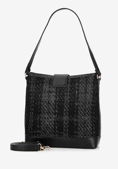 Wittchen Dames Bouclé Stoffen Tas Zwart Polyester