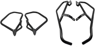 Motorbescherming Valbeugel - Framebeschermer Kuip - Motorfiets Beschermen - Compleet Set - 1.5 kg - Zwart