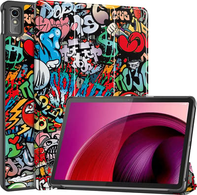 Hoesje Geschikt voor Lenovo Tab M10 5G - Dun & Stevig - Trifold Bookcase - Hard Cover - Hardcover Book Case - Tablet Hoes - Graffity