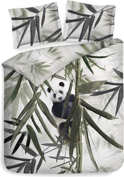 Heckett & Lane Satu - Dekbedovertrek - Eenpersoons - 140x200/220 cm + 1 kussensloop 60x70 cm - Forest Green