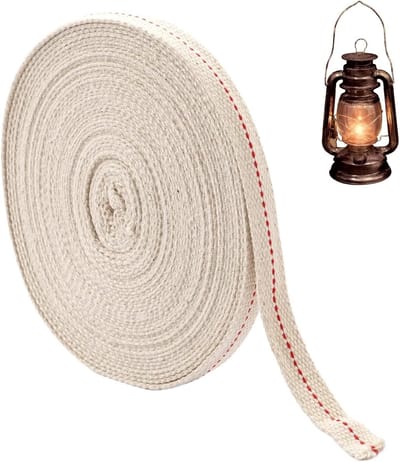 Wick van 10 Meter voor Olie- en Petroleumlampen - 13mm Breed - Kerosine Lamp, Oliekachel, Doe-Het-Zelf Projecten