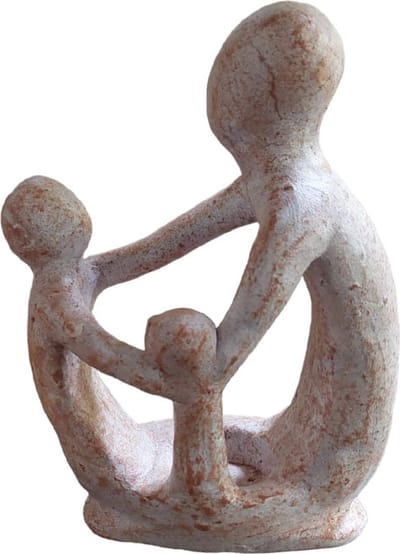 Floz Design vriendenkring of familiekring 3 personen - beeld familie - 20 cm - fairtrade