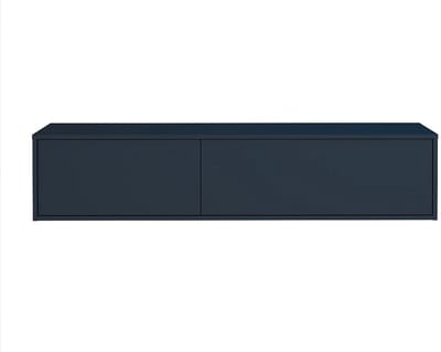 Vente-unique Hangend badkamermeubel onder wastafel - Nachtblauw - L150 cm - ISAURE II