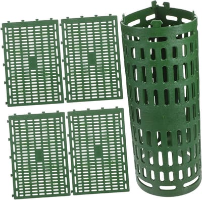 Boomstambeschermers 5-pack - Plantenbeschermers - Tuinieren Beschermen - Ventilatie Ontwerp - 38 cm - Groen