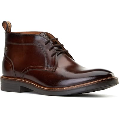 Base London Lincoln Lederen Heren Burnt Brown Enkellaarsjes