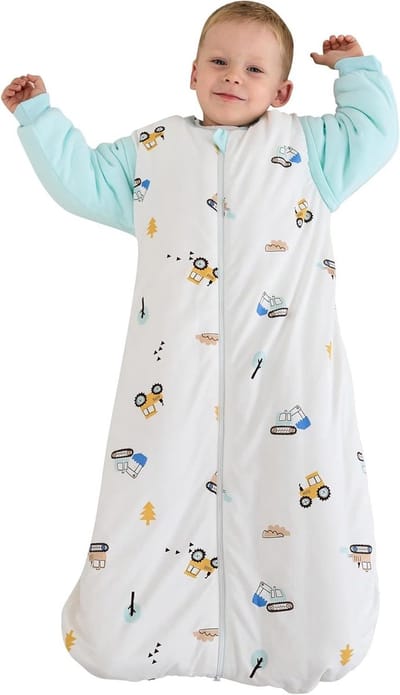Baby Slaapzak - Babykleding - Warm Slapen - Afneembare Mouwen - 0-18 Maanden - Graver