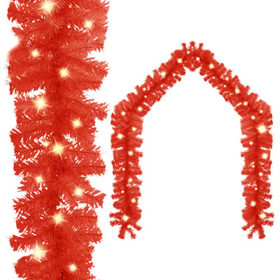 vidaXL - Kerstslinger - met - LED-lampjes - 5 - m - rood