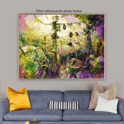Meisje figuur olieverfschilderij van nummers cadeau verf canvas handgeschilderde muur kunst boslandschap 20X30CM