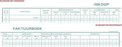 Exacompta Boekhoudingsregister BTW inkoop - 31 lijnen - genummerd - met identificatieblad - Nederlandstalig - ingebonden - 80 blad - - 14600X
