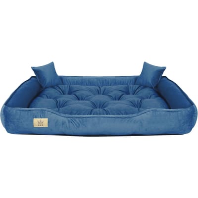 AIO Factory - Hondenslaapplaats - XL - Nauw Velours - Blauw