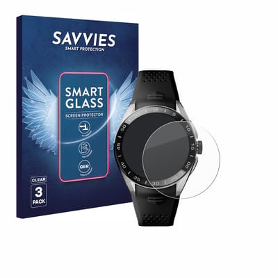 3 Stuks Savvies Screenprotector - geschikt voor TAG Heuer Connected Calibre E5 (45 mm) - beschermfolie glas transparant