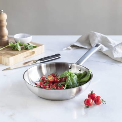 Braadpan roestvrij staal 18/10 met anti-aanbaklaag en ergonomische handgreep - ovenbestendig en geschikt voor alle warmtebronnen
