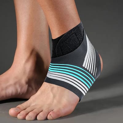 Attelle de cheville à compression réglable pour hommes femmes Protection sportive forte Ajustement confortable S