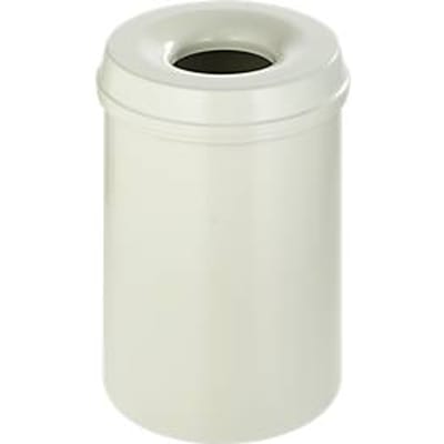 Afvalverzamelaar 30 l, zelfblussend, romp wit/deksel wit