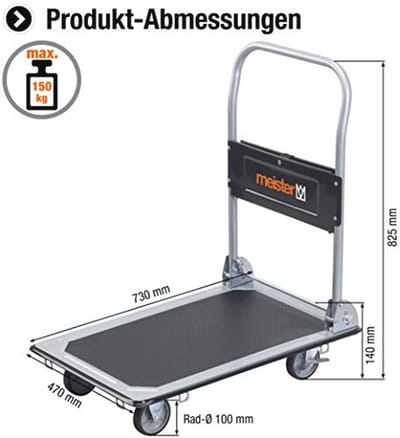 Inklapbare platformwagen tot 150 kg - Perfect voor transport en opslag