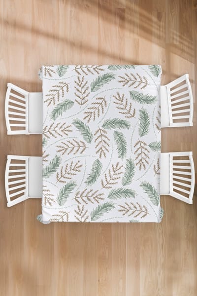Kerst Tafelkleed - Kerstmis Decoratie - Tafellaken - Kerst - Patronen - Takken - 130x170 cm - Kerstmis Versiering - Tafeldecoratie Kerstmis - Kerstdecoratie tafel - Tafelversiering
