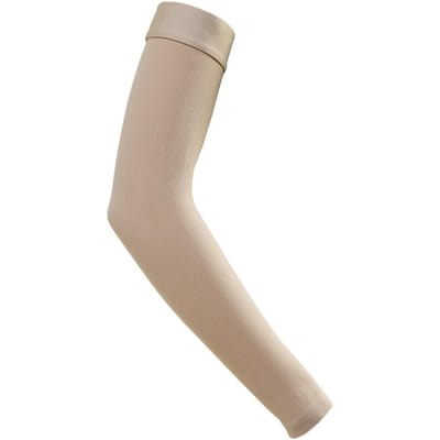 1 pièce Manchon de compression médicale pour lymphœdème du bras pour hommes femmes Élastique Anti-gonflement Support 20-30 Mmhg M beige