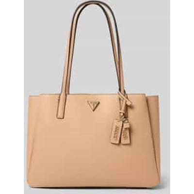 GUESS schoudertas business tas met laptopvak Noelle II Tech Tote Beige Taupe