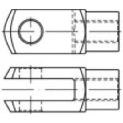 TOOLCRAFT Gaffelgewrichten 24 mm Staal (verzinkt) 147223 10 stuk(s) (Ø x l) 12 mm x 24 mm