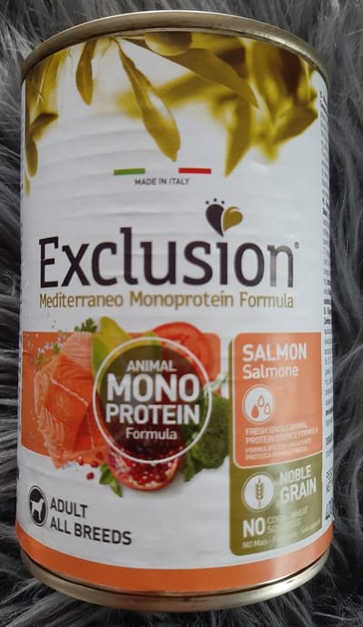 Exclusion Mediterraneo - Natvoer volwassen hond - Voor kleine tot grote maat van honden - Zalm - 10 x 400 gr