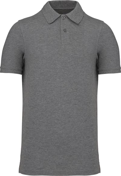 Kariban Piqué-herenpolo Bio180 K2025 - Grey Heather - S