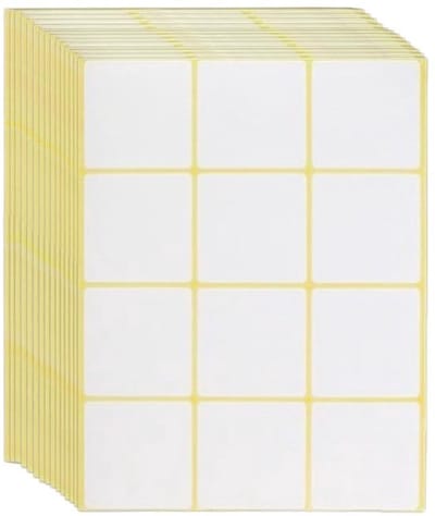 Allecto - Zelfklevende etiketten - 180 stuks - Universele etiketten - 50 x 50 mm - Adresetiketten - Huishoudetiketten - Geschikt voor kantoor en ke...
