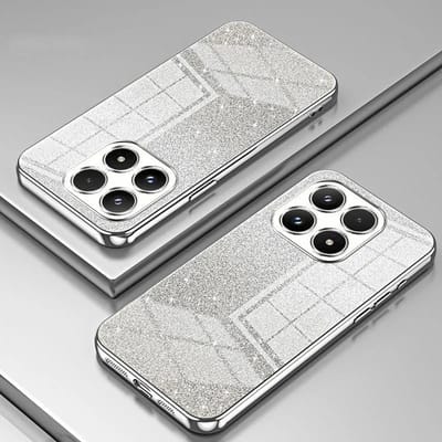 Hoesje geschikt voor Xiaomi 17 - Phonesta Crystal Sparkle Glitter Silicone Back Cover - Zilver