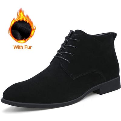 Bottes montantes tendance pour hommes, chaussures décontractées en cuir suédé de style britannique, bottes Martin confortables et antidérapantes pour l'extérieur 44
