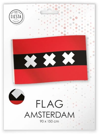 Vlag Amsterdam 90cm x 150cm - Landen festival thema feest fun verjaardag 020 party