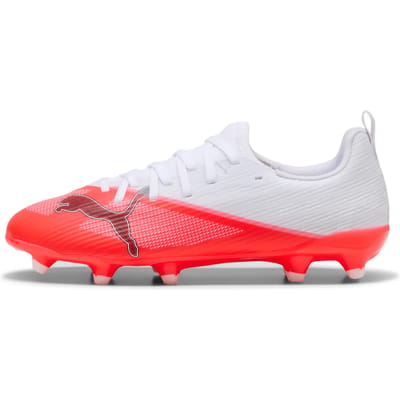 PUMA ULTRA 7 MATCH FG/AG Jr Unisex Sportschoenen - Ultra Red-PUMA Black-PUMA White