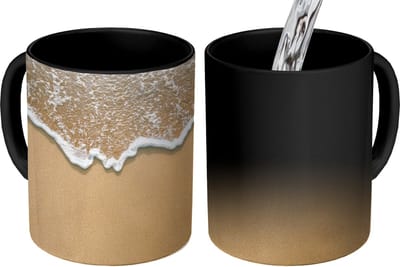 Magische Mok - Foto op Warmte Mokken - Koffiemok - Strand - Zomer - Zee - Magic Mok - Beker - 350 ML - Theemok