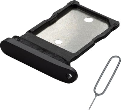 MMOBIEL Dual Simkaart Houder Compatibel met Google Pixel 9 Pro XL – Sim Tray - Dubbele Simkaarthouder Vervanging – Sim Card Tray - Incl. Sim Pin en Waterdichte Rubberen Ring - Zwart