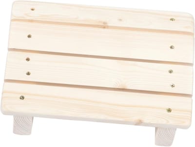Houten Voetensteun - Bureauvoetenbankje Ergonomisch - Verbeteren Zithouding - Massief Houten Planken - 30 x 21 x 11 cm - Khaki