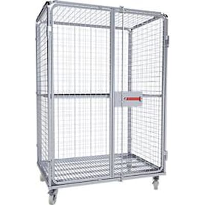 Antidiefstal rolcontainer - metaal - B 1200 x D 800 x H 1800 mm - draagvermogen 500 kg