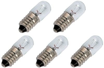 Signaallamp E10 24V 5W - 208 mAh - 5 stuks - T10 Gloeilamp Ø10mm - 28mm - 2500K - Dimbaar