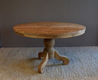 Ronde Eettafel Teakhout met Bolpoot Bali-Ø110 cm