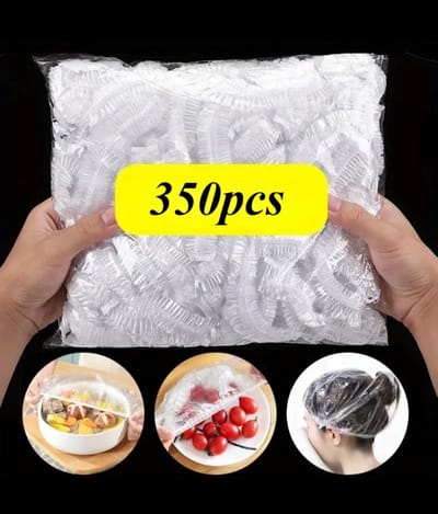 Elastische Voedselafdekhoezen 350 Stuks – Diverse Maten Mix – Herbruikbare Stretch Deksels – Voedselveilig – Voor Schalen, Borden & Kommen